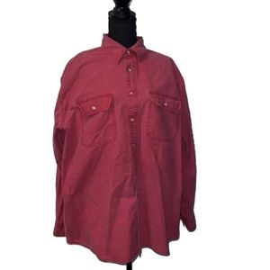 Vintage Men’s LL Bean  Classic Button Down Shirt Red Size Large
